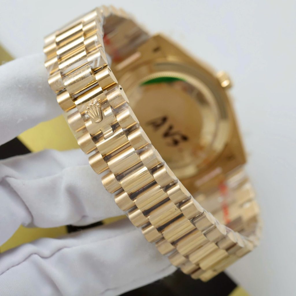 Đồng Hồ Rolex Day-Date Rep 11 Mặt Trắng Cọc Số La Mã Xưởng GM 40mm (5)