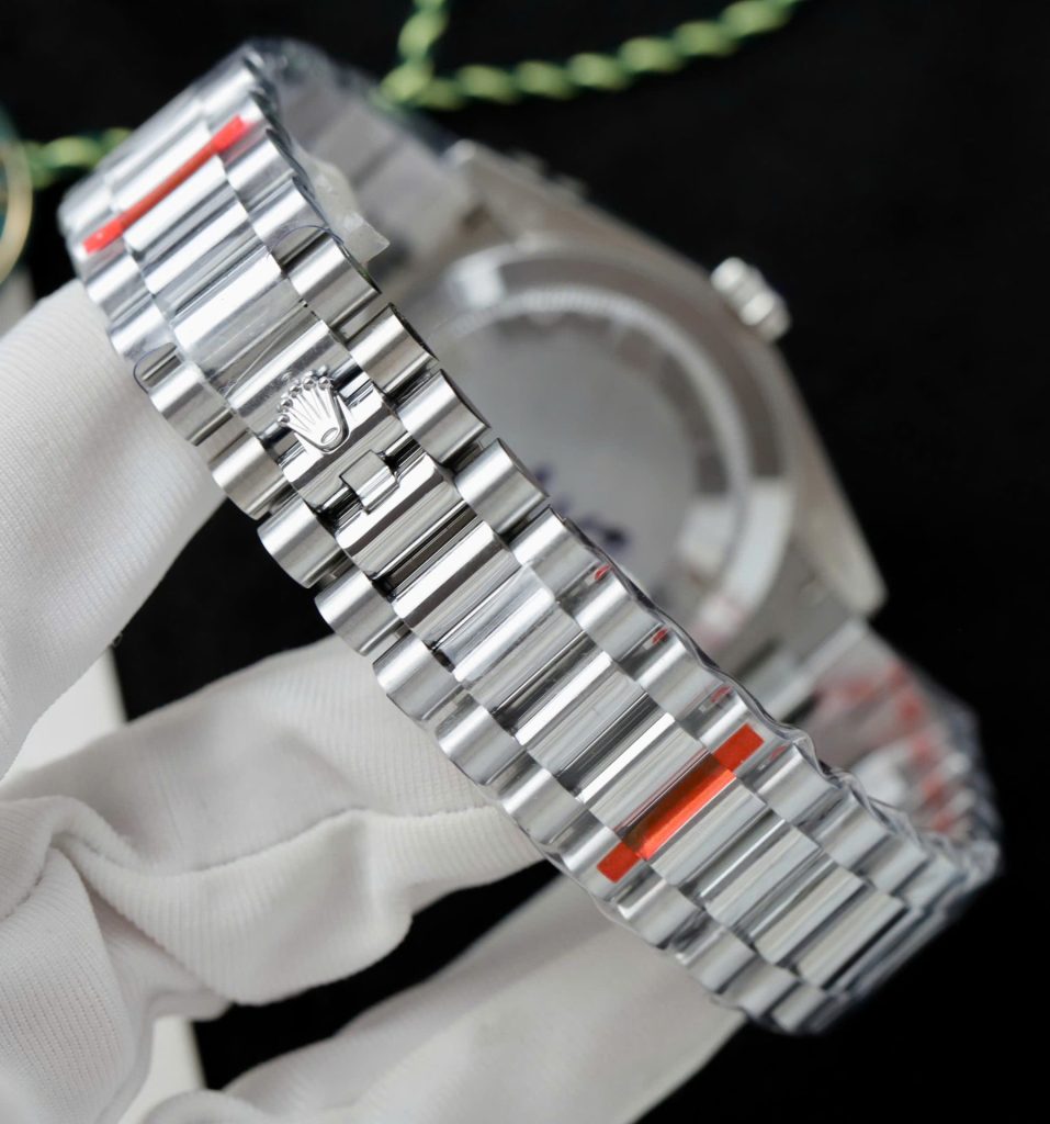 Đồng Hồ Rolex Day-Date Replica 11 Mặt Đen Cọc Số Dạ Quang Xưởng GM 40mm (12)