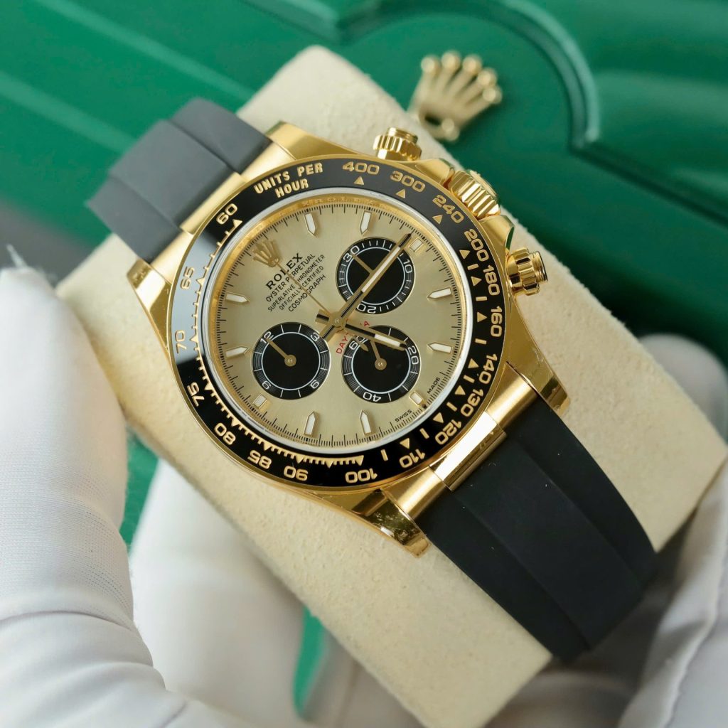 Đồng Hồ Rolex Daytona 116518 Mặt Vàng Chế Tác Bộ Chuyển Động Calibre 4131 40mm (2)