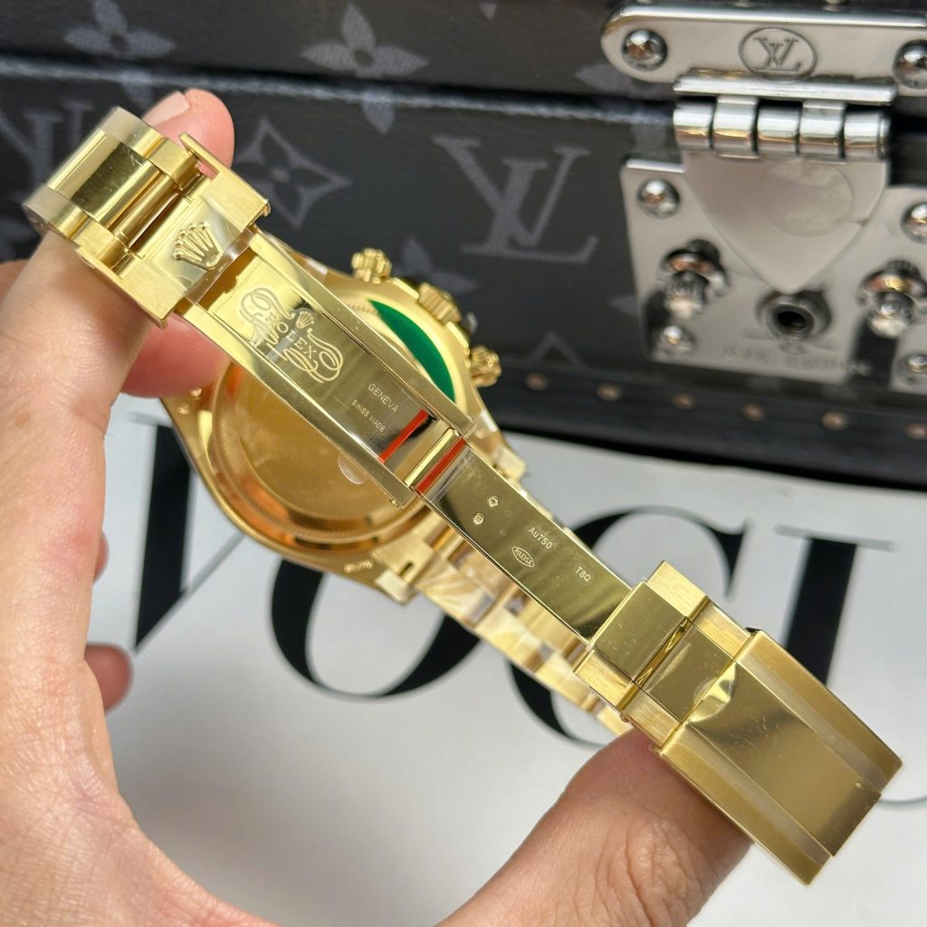 Đồng Hồ Rolex Daytona 126508 Mặt Xanh Green Chế Tác Mạ Vàng Xưởng THB 40mm (2)