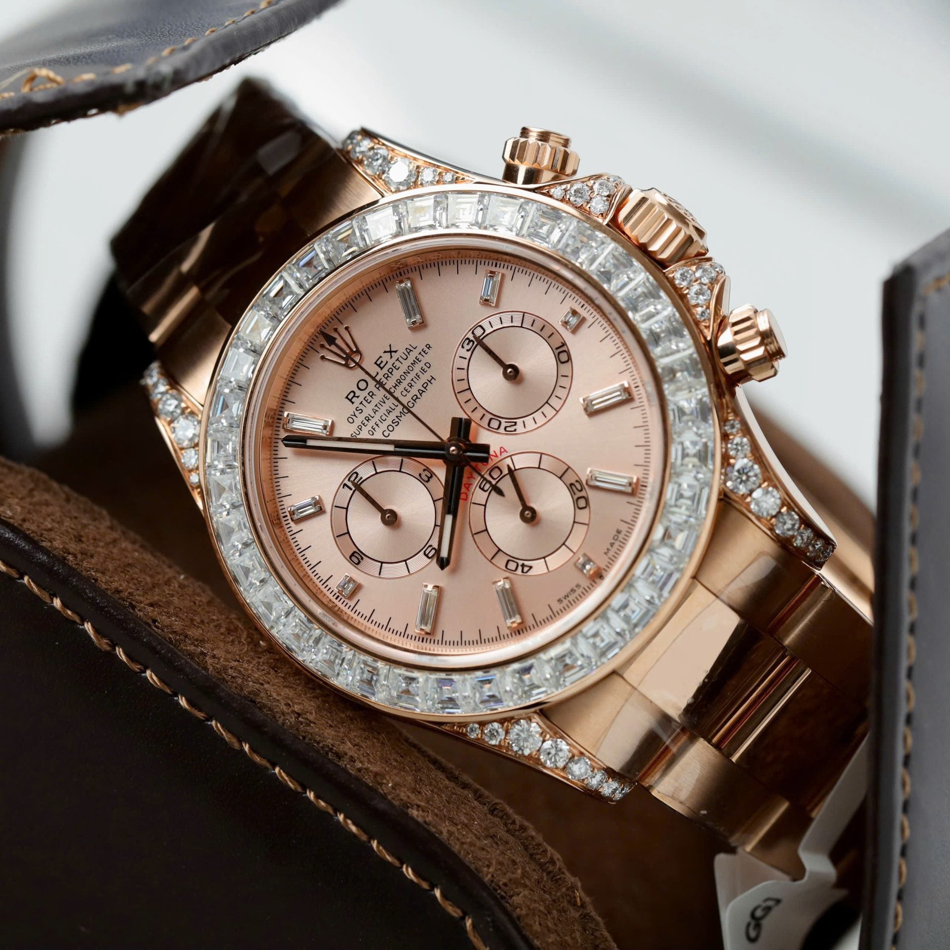 Rolex Daytona 126595TBR Watch Gold Wrapped And Moissanite Diamonds 40mm