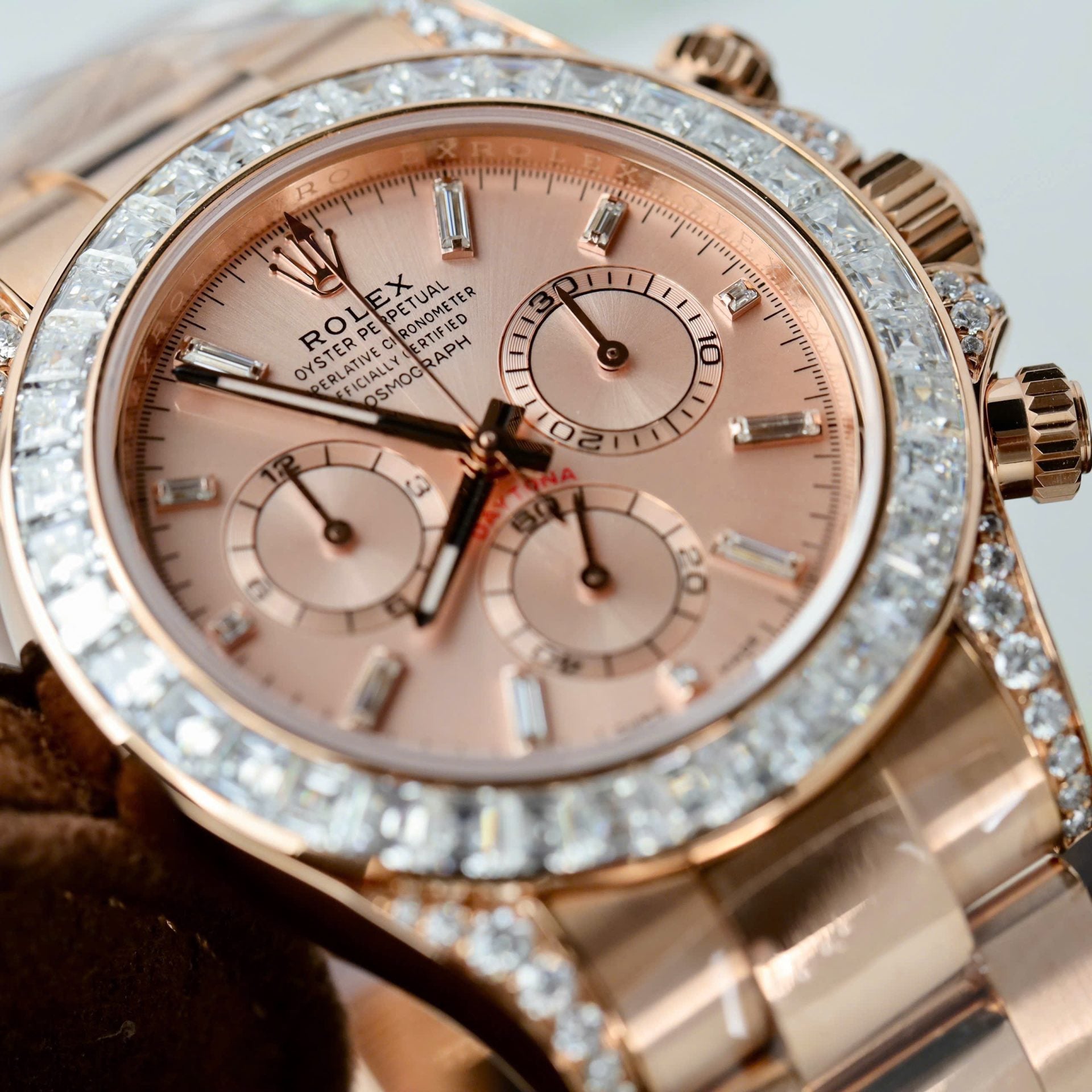Rolex Daytona 126595TBR Watch Gold Wrapped And Moissanite Diamonds 40mm - Image 4