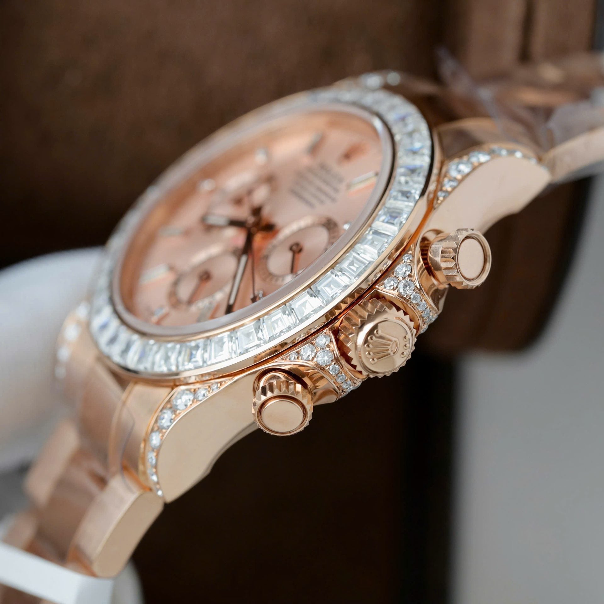 Rolex Daytona 126595TBR Watch Gold Wrapped And Moissanite Diamonds 40mm - Image 6