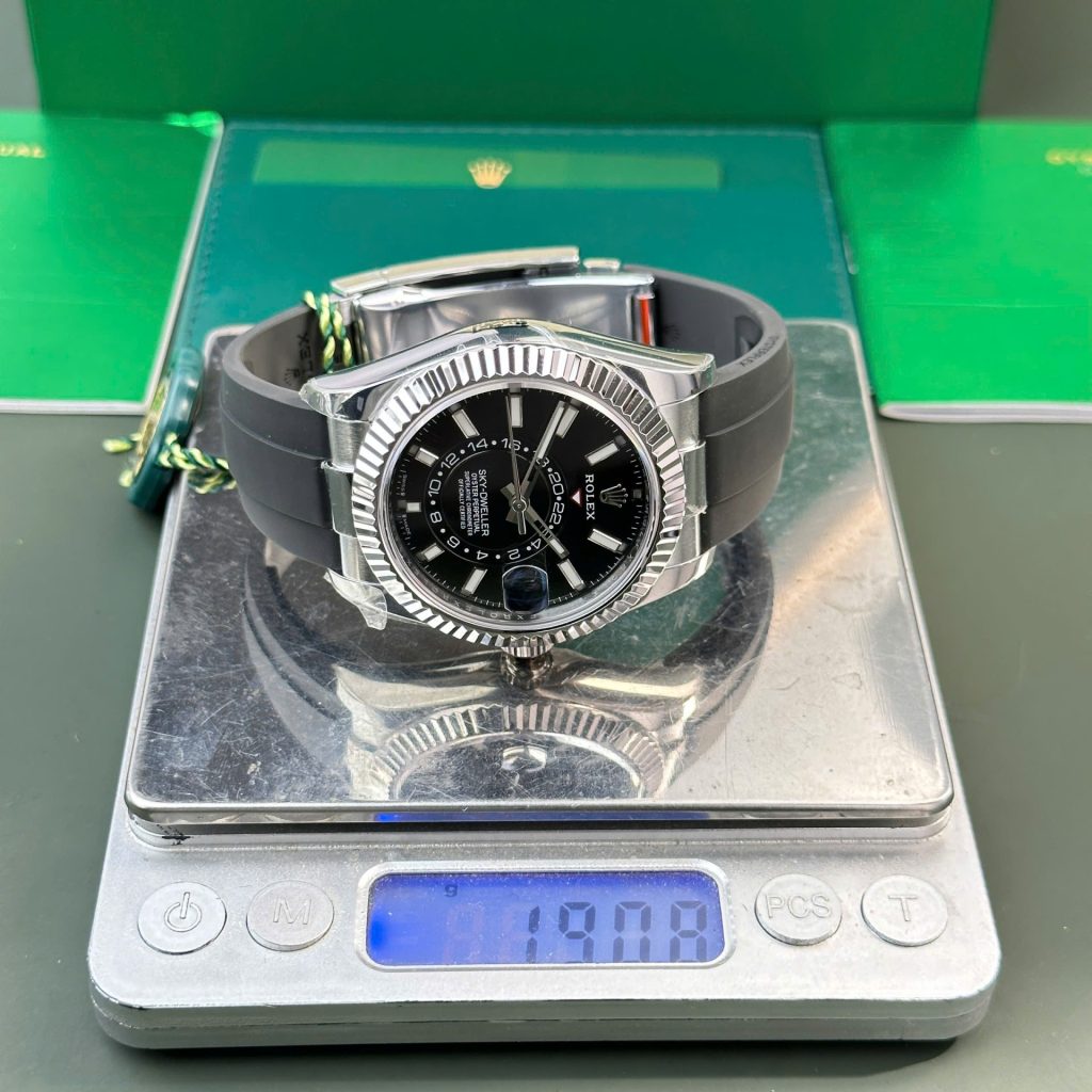 Đồng Hồ Rolex Sky-Dweller Replica 11 Mặt Đen Trọng Lượng 192 Grams Xưởng ZF 42mm (2)