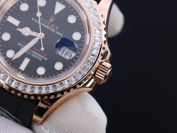 Rolex Yacht Gold Wrapped With Moissanite Baguette Diamond 40mm - Image 8