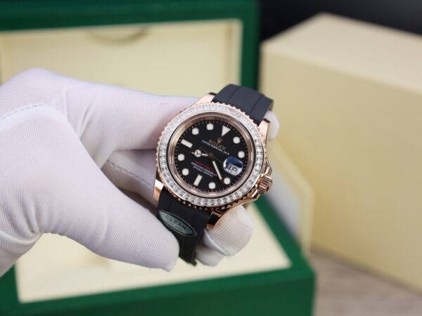 Rolex Yacht Gold Wrapped With Moissanite Baguette Diamond 40mm - Image 5