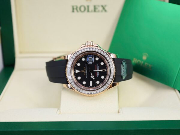 Rolex Yacht Gold Wrapped With Moissanite Baguette Diamond 40mm - Image 6