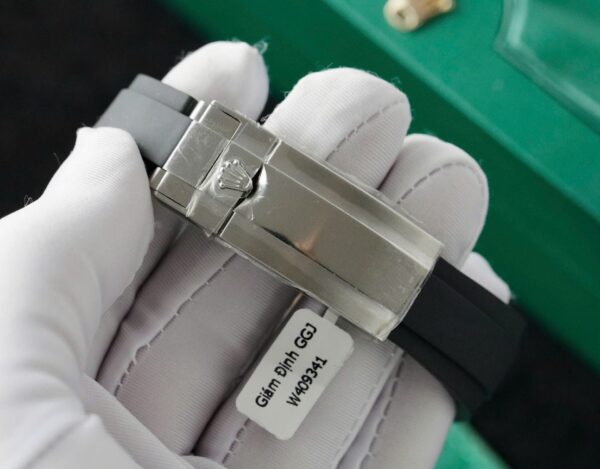 Rolex Yacht Watch Full Diamond Moissanite Rubber Strap 42mm - Image 7