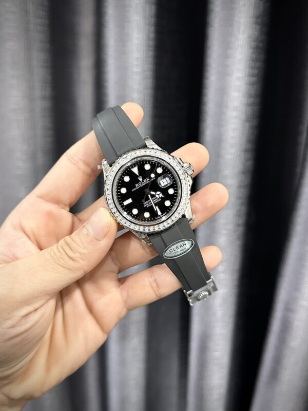 Rolex Watch Yacht Moissanite Diamonds 40mm - Image 3