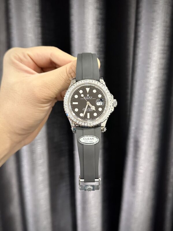 Rolex Watch Yacht Moissanite Diamonds 40mm - Image 4