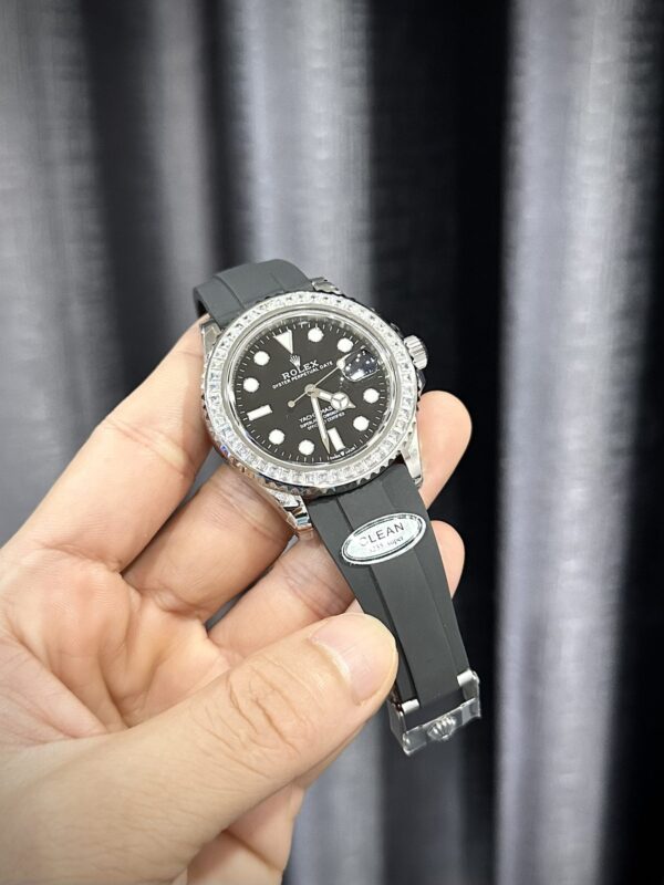 Rolex Watch Yacht Moissanite Diamonds 40mm - Image 5