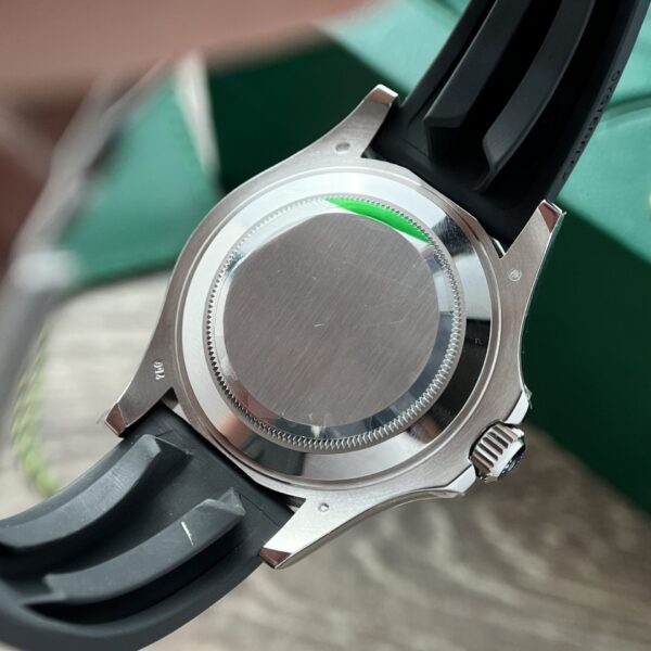 Rolex Yacht Black Dial Rubber Strap 40mm - Image 7
