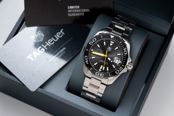 Tag Heuer Watch Aquarace Ceramic Rim Metal Wire 43mm