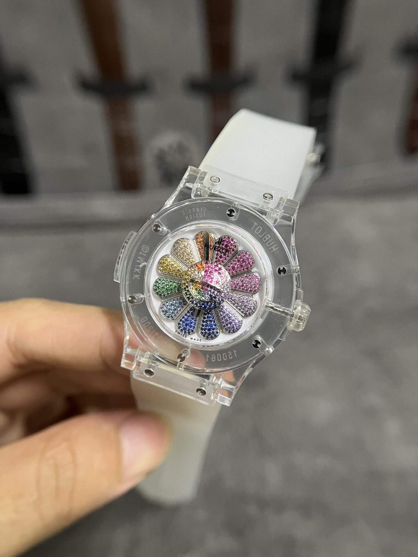 Hublot Watch Takashi Murakami Sapphire Rubber Strap 42mm - Image 3