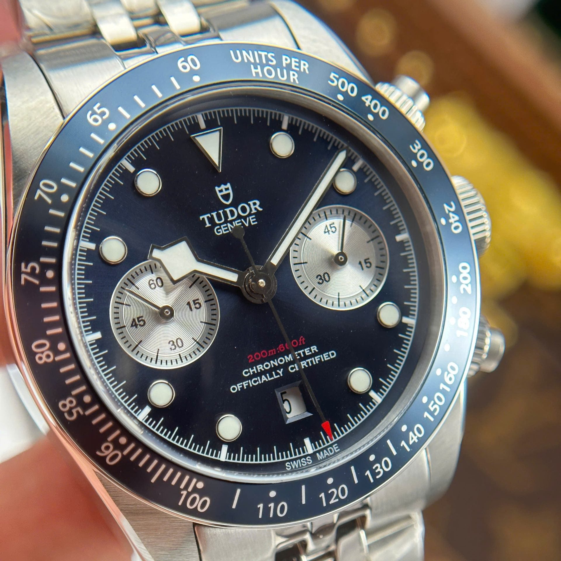Tudor Black Bay Chronograph Watch Blue Dial 41mm - Image 3