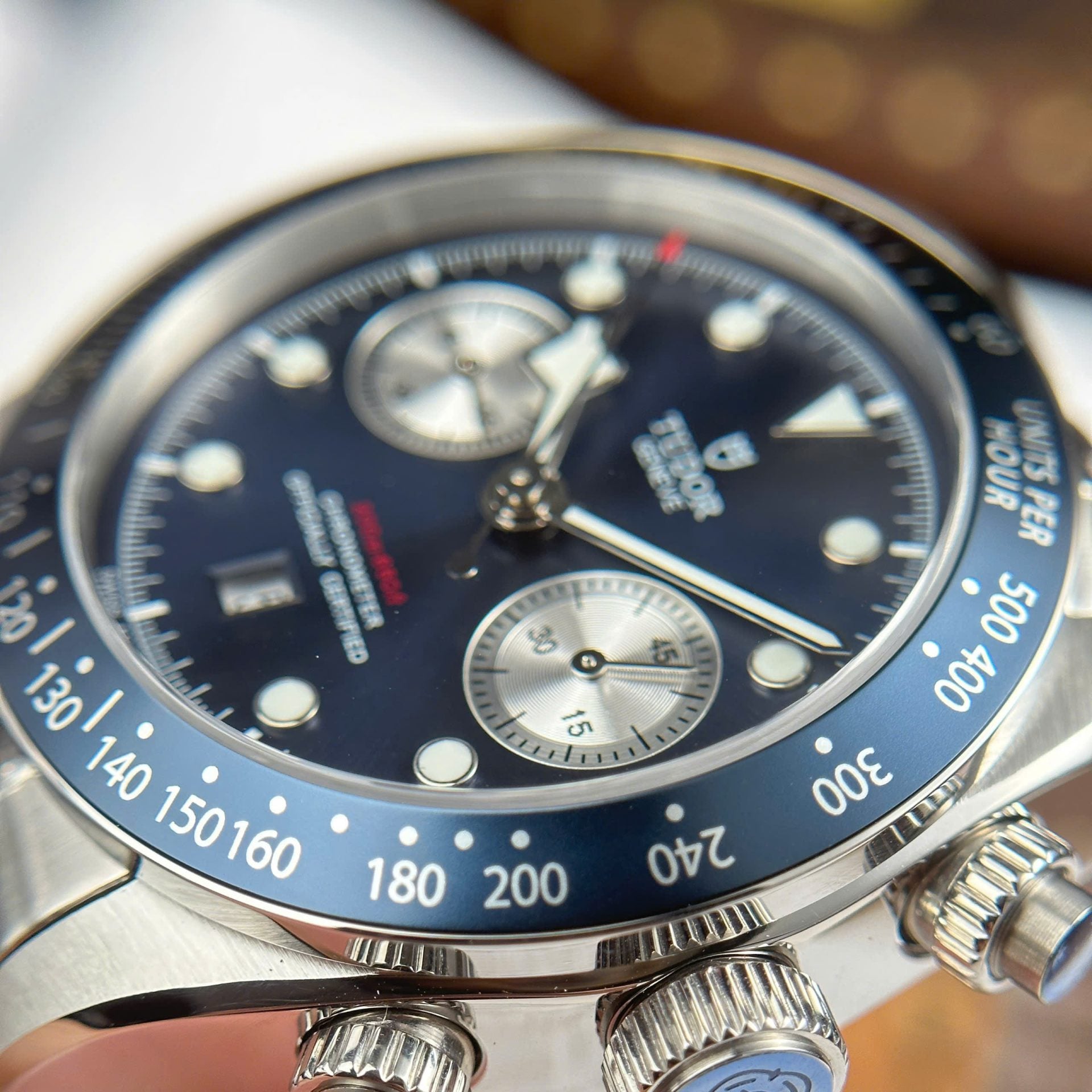 Tudor Black Bay Chronograph Watch Blue Dial 41mm - Image 4