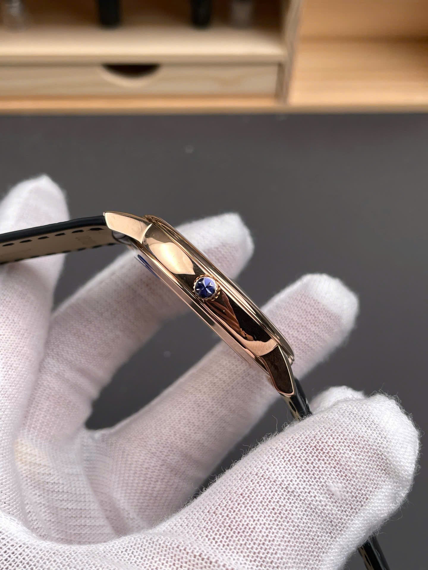 Vacheron Constantin Watch Patrimony 85180 Black Dial Leather Strap 40mm - Image 6