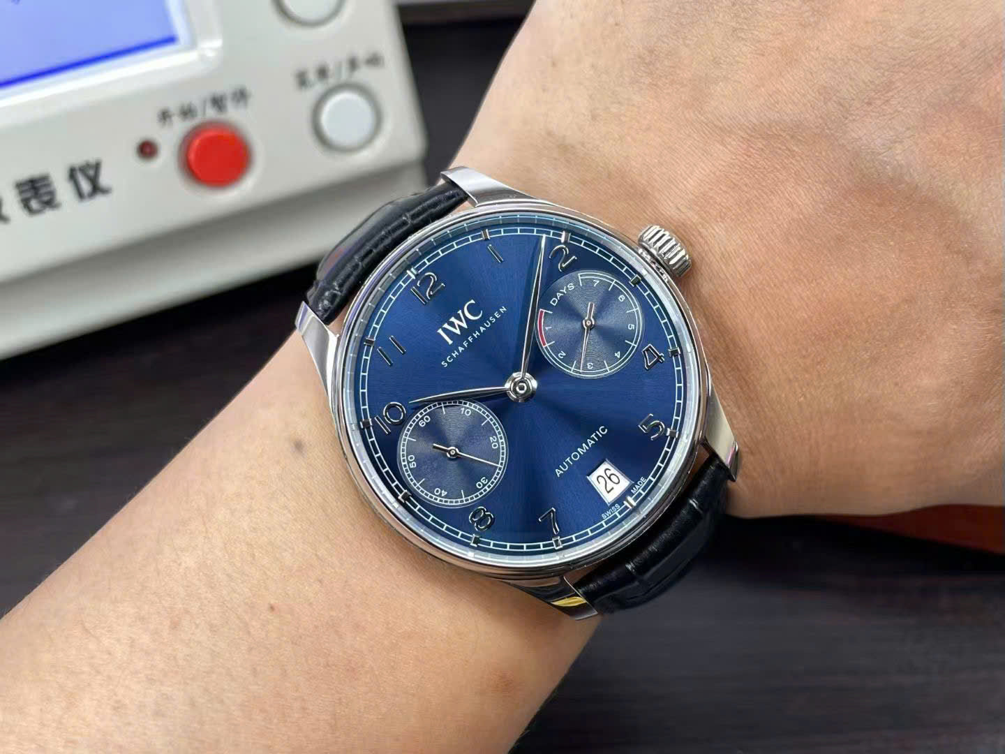 IWC Schaffhausen Watch Portugieser Automatic 5007 Blue Dial Men’s 42mm - Image 9