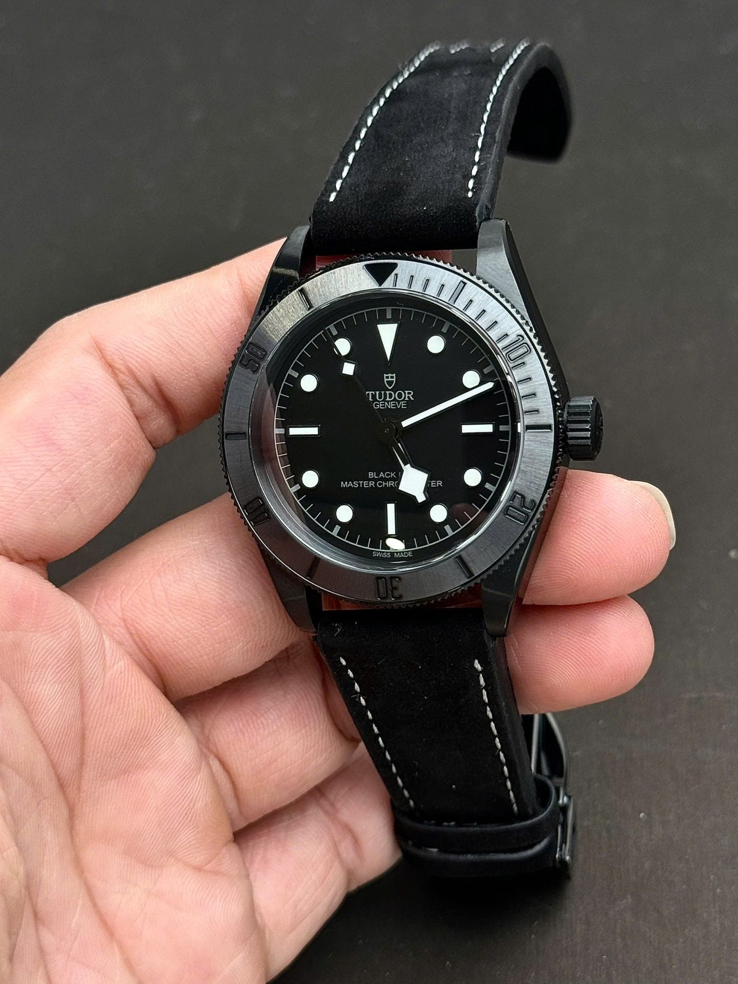 Tudor Black Bay Black Ceramic M79210CNU Watch Leather Strap 41mm - Image 2