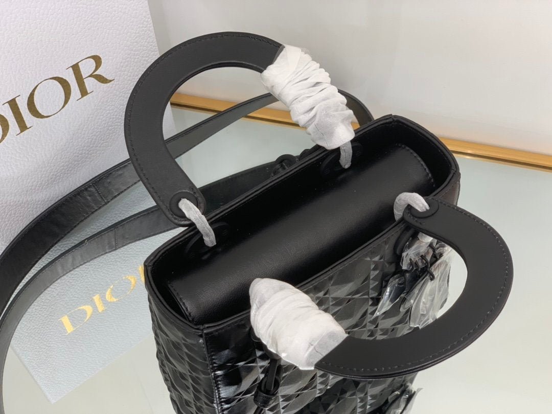 Christian Dior Medium Lady Bag 20cm Black - Image 2