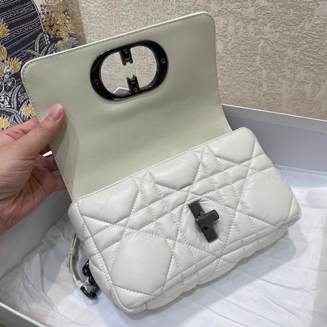 Christian Dior Mini Caro Bag 20cm White - Image 4