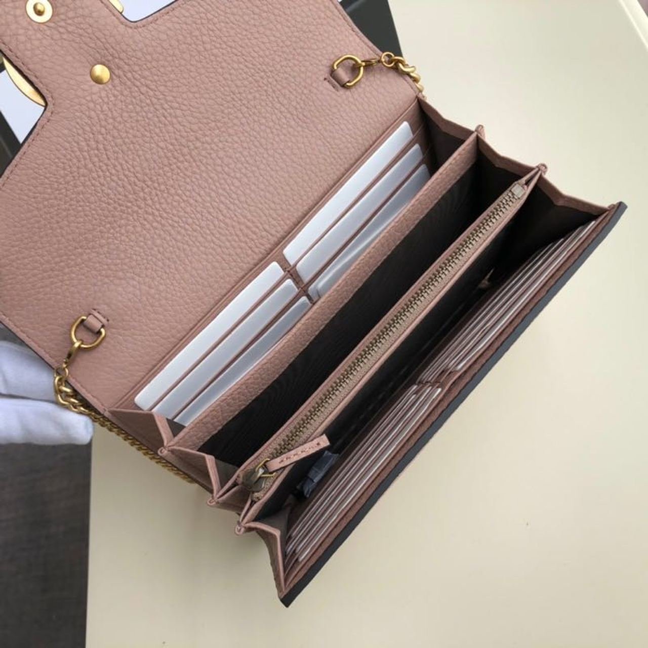 Gucci GG Marmont Mini Chain Bag Pink For Women 7.9in/20cm - Image 10