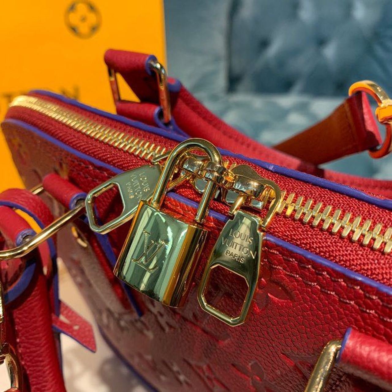 Louis Vuitton Neo Alma Bag 32cm Monogram Empreinte Canvas Spring/Summer Collection M44832 Red - Image 7