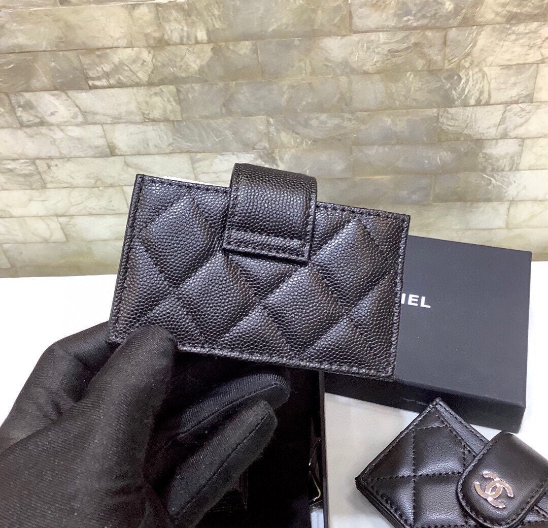 CO-CO Chanel Card Holder With Silver Hardware 10cm - Image 2