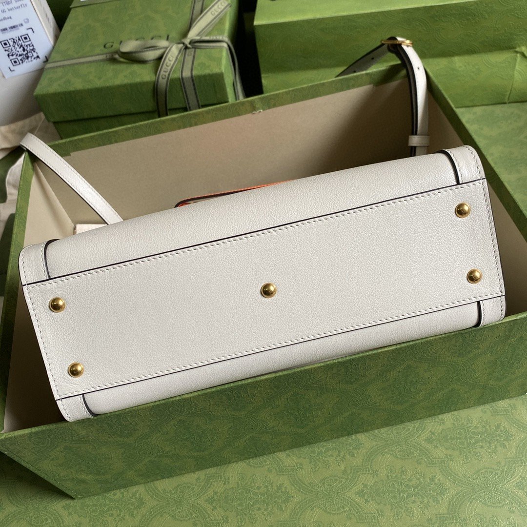 Gucci Diana Medium Tote Bag White For Women 11in/27cm GG - Image 2