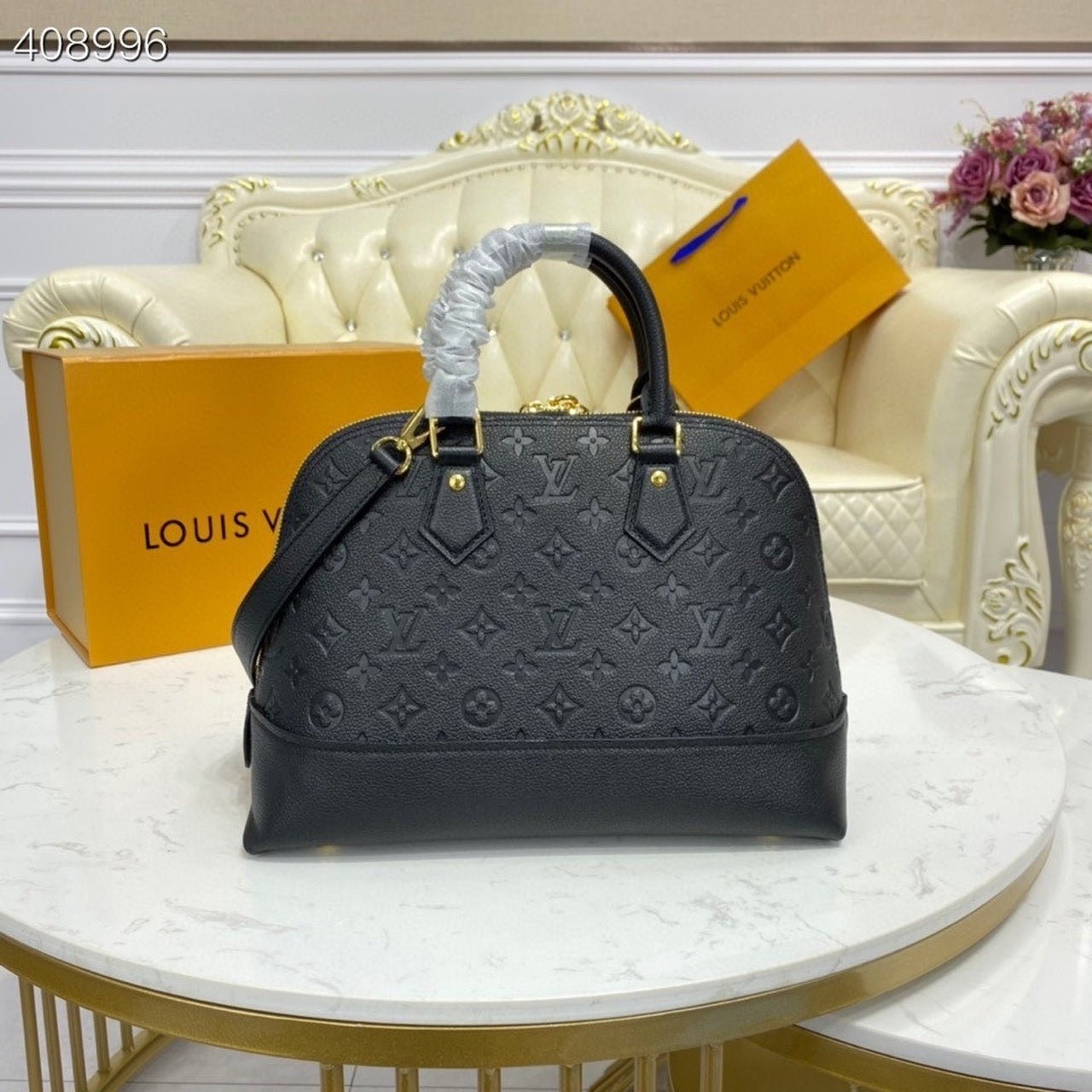 Louis Vuitton Neo Alma Bag 34cm Monogram Empreinte Canvas Spring/Summer Collection M44832, Black - Image 2