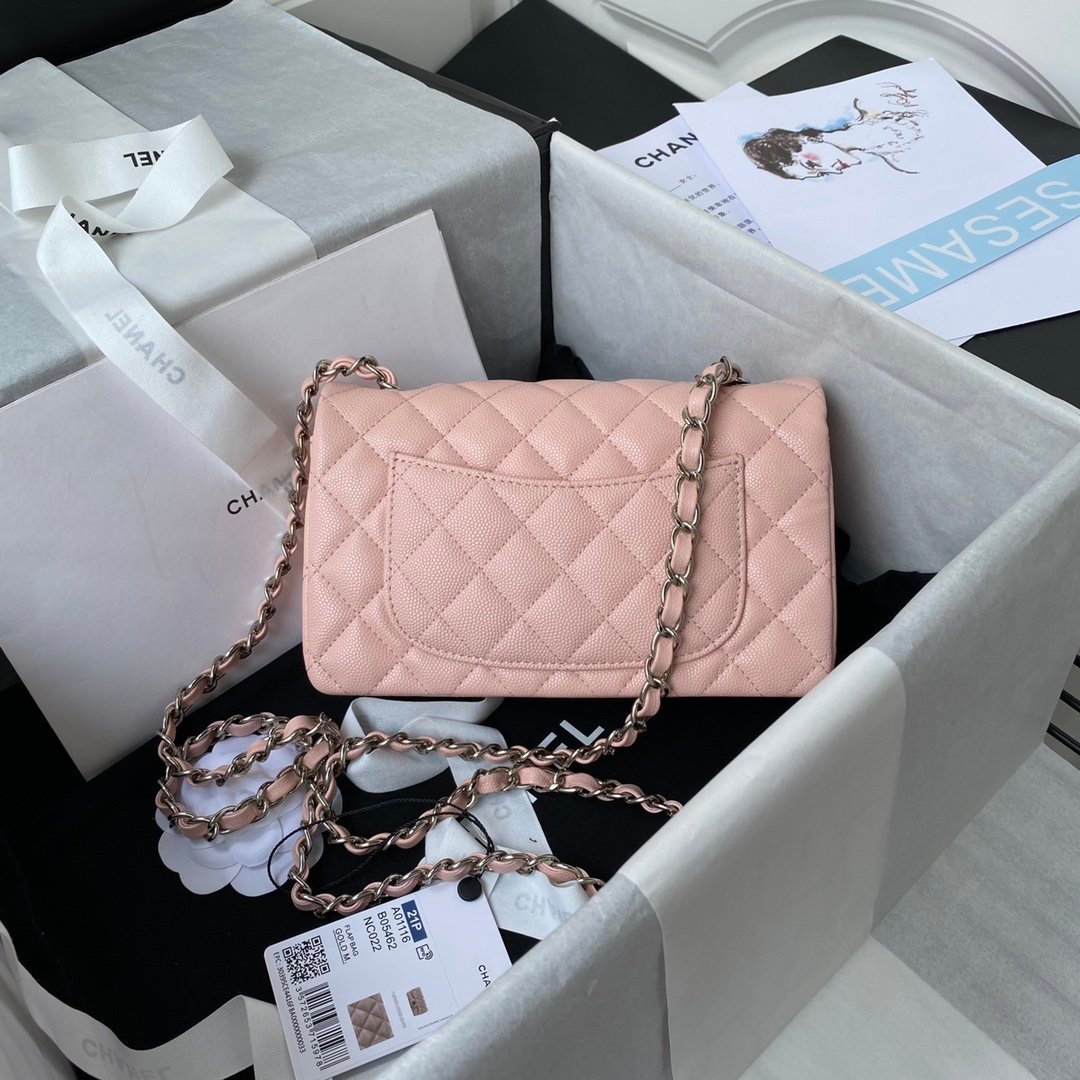 Chanel Mini Classic Flapbag 20cm Pink - Image 6