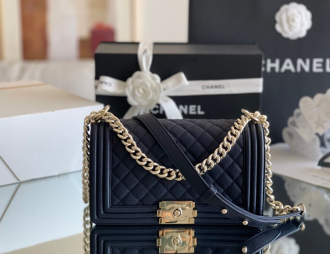 Chanel Medium Classic Flapbag 25cm Dark Blue
