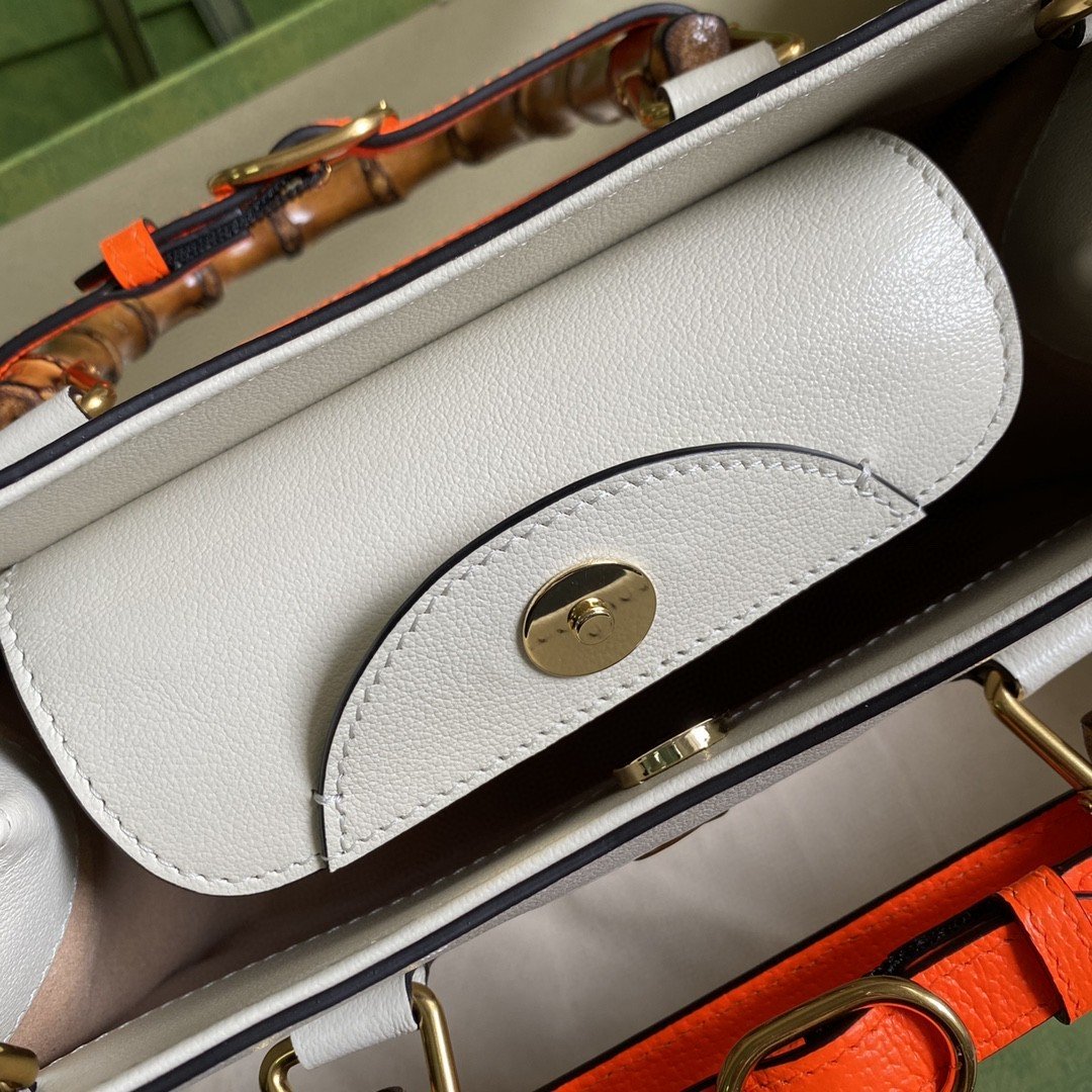 Gucci Diana Medium Tote Bag White For Women 11in/27cm GG - Image 4