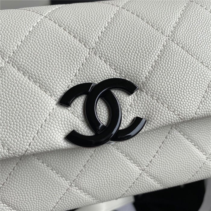 Chanel Classic Flap Bag 20cm White - Image 6