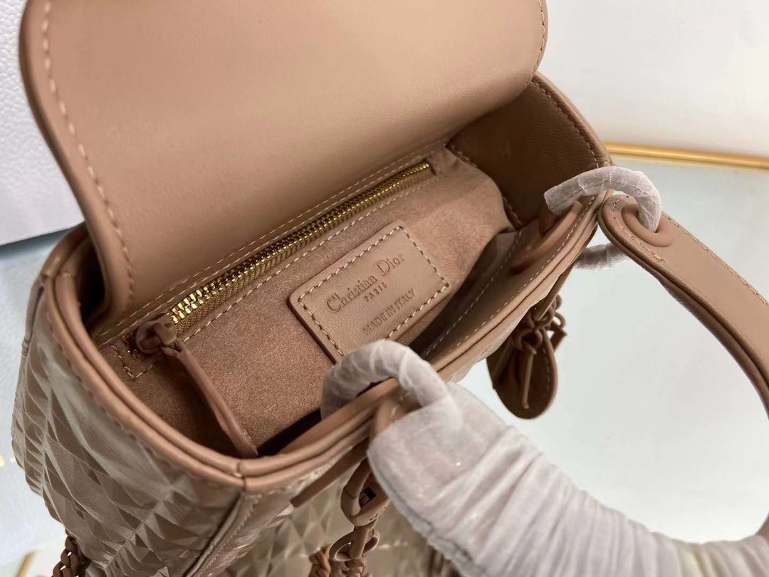 Christian Dior Medium Lady Bag 17cm Brown - Image 4