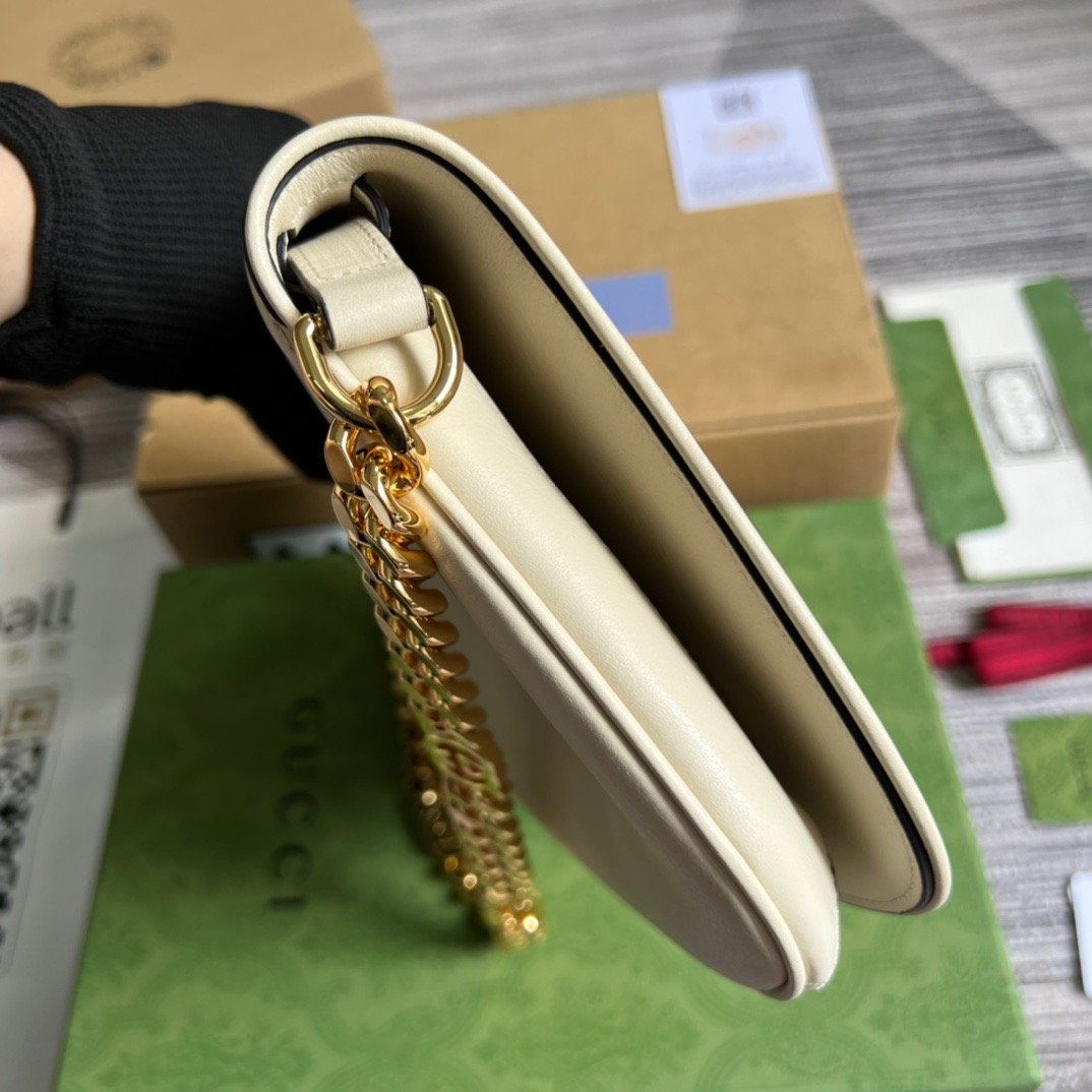 Gucci Blondie Shoulder Bag White For Women, Women's Bags 11in/28cm - Image 5