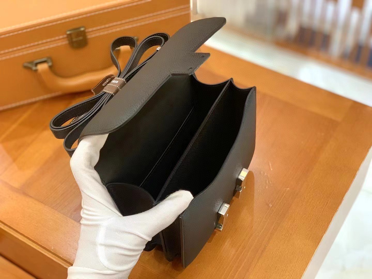 Hermes Constance 23 Epsom Black For Women, Women’s Handbags, Shoulder Bag 9in/23cm - Image 8