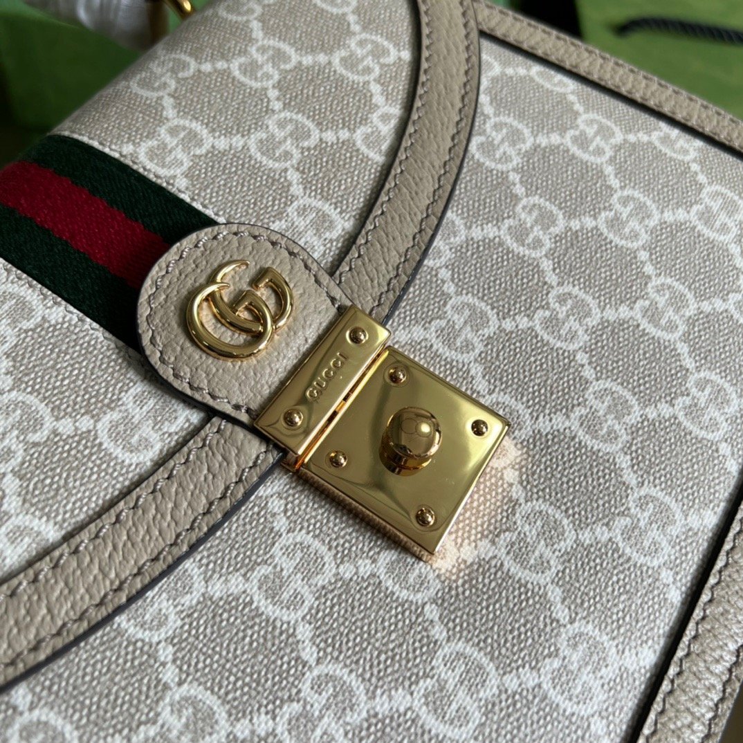 Gucci Ophidia Small GG Top Handle Bag Beige For Women, Women's Bags 9.8in/25cm - Image 7