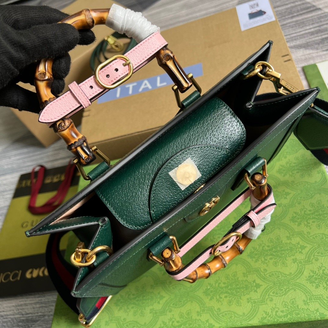 Gucci Diana Medium Tote Bag Green For Women, Women's Bags 11in/27cm GG - Image 7