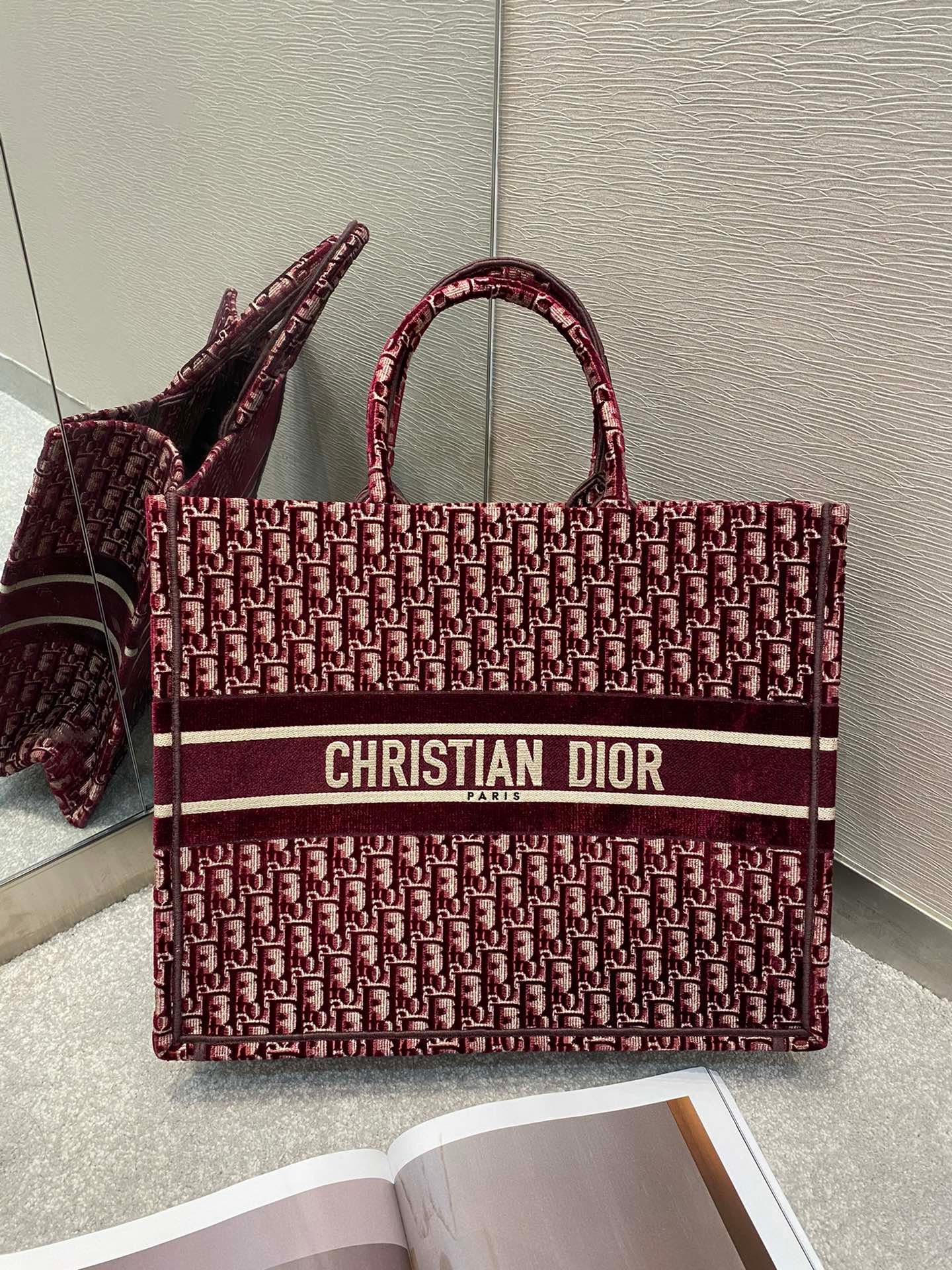 Christian Dior RedLarge Handle Bag 42cm