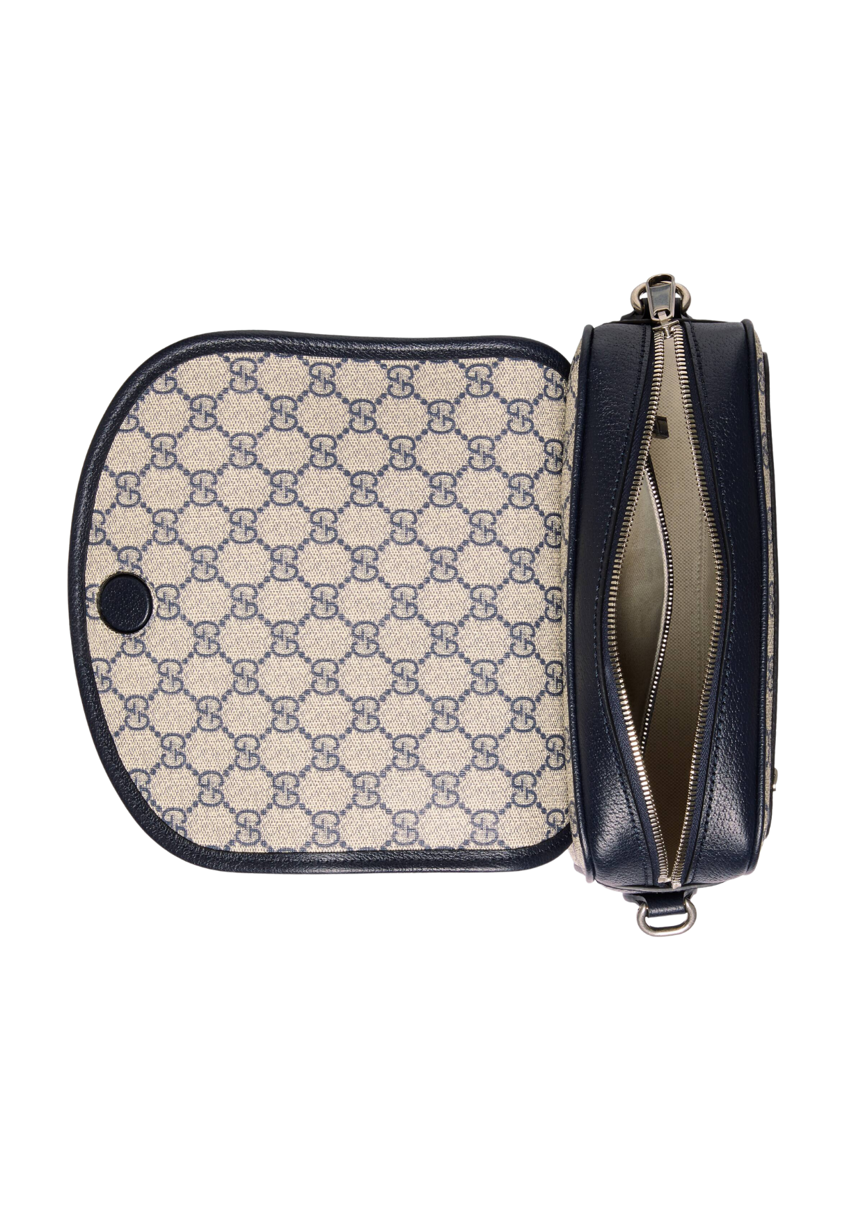 Gucci Ophidia GG Small Shoulder Bag Dark Blue/Beige For Women, Women's Bags 9.1in/23cm GG - Vipfasbags - Image 6