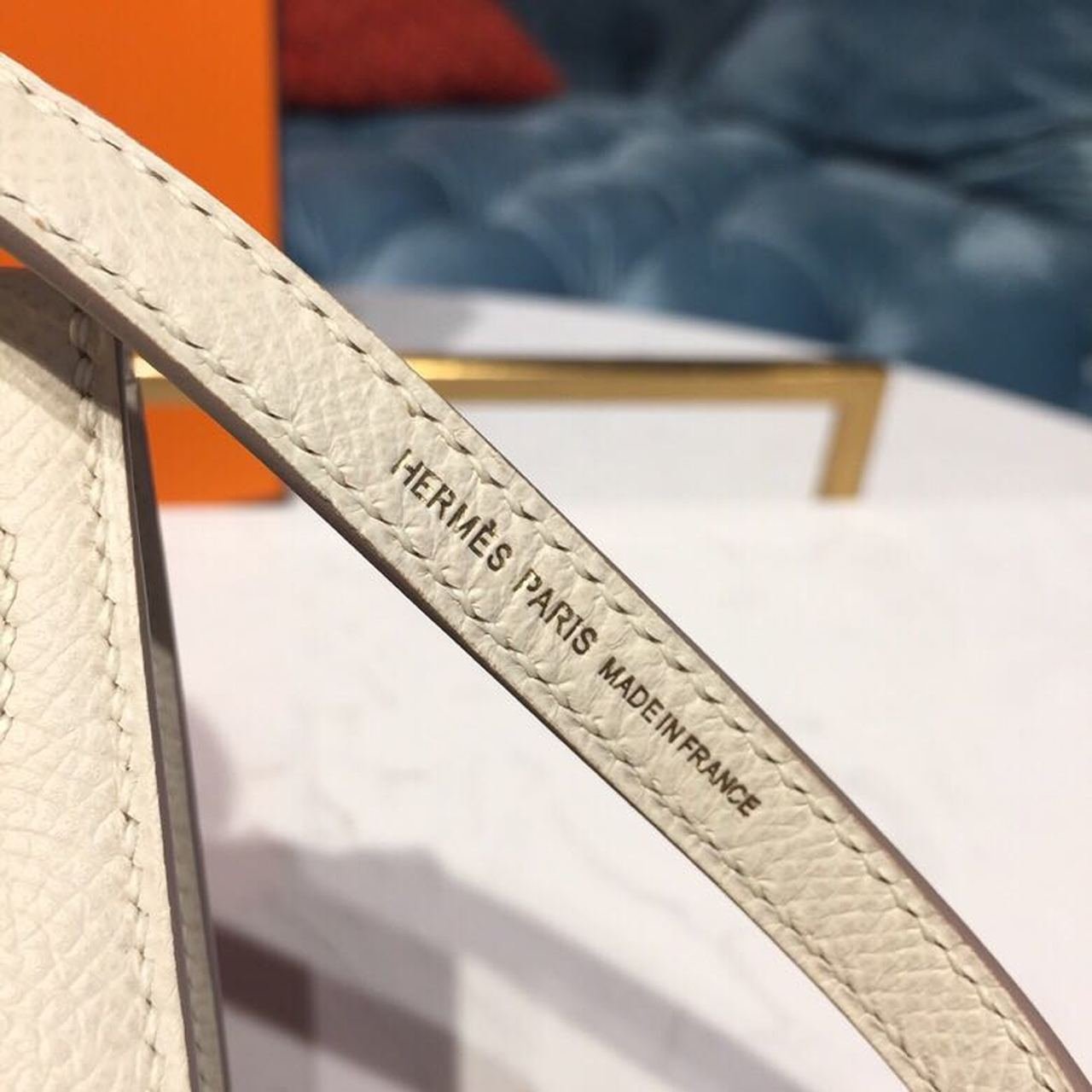 Hermes Mini Kelly Craie For Women Gold-Toned Hardware 7.5in/19cm - Image 9