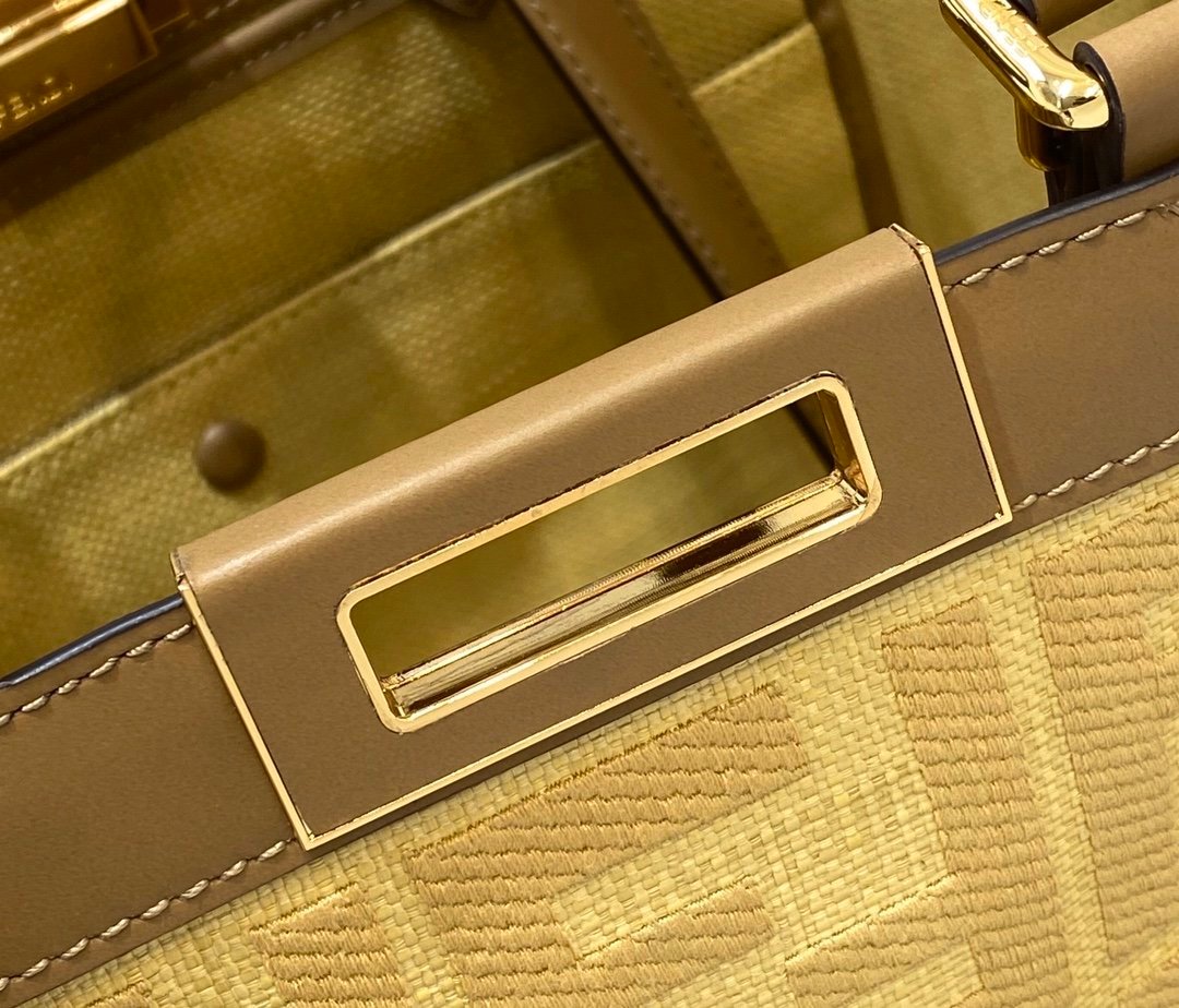 Fendi Logo Shopper Tote Bag Brown - Image 2