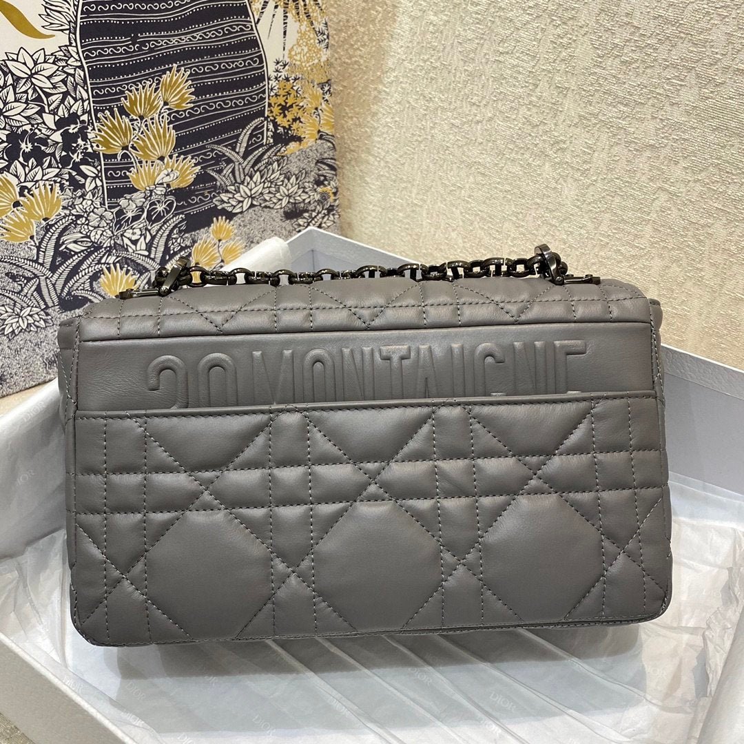 Christian Dior Medium Caro Bag 25cm Dark Grey - Image 3