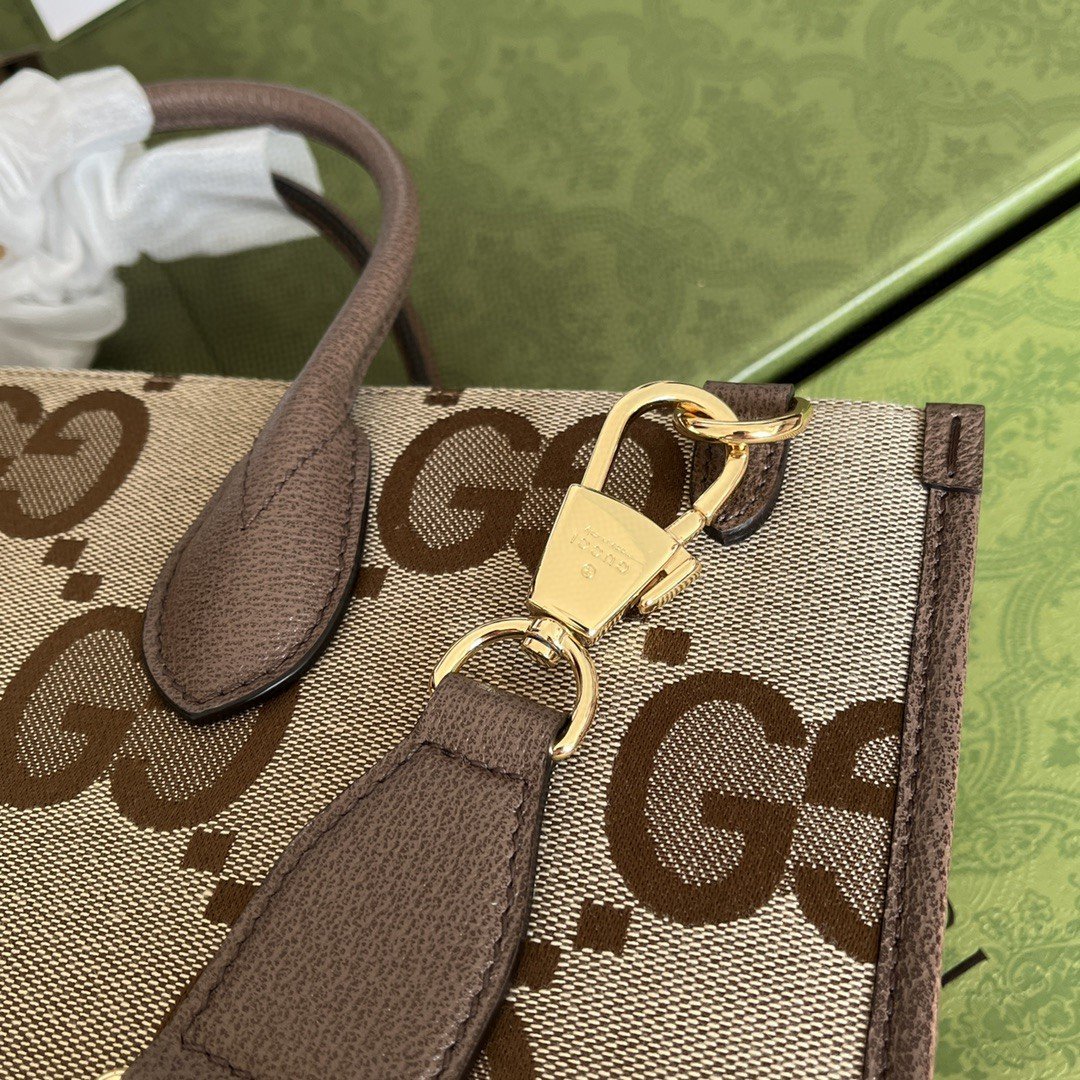Gucci Tote Bag With Jumbo Camel And Ebony Jumbo GG Canvas For Women 14.6in/37cm - Image 5