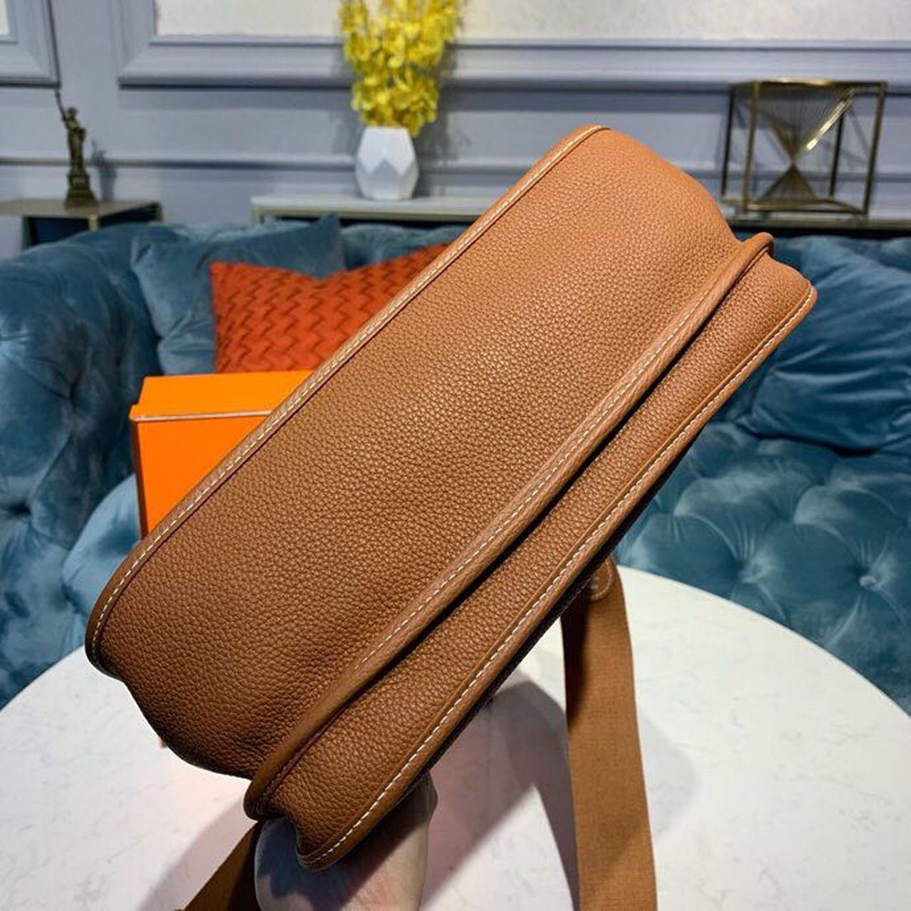 Hermes Evelyne III 29 Bag Brown With Silver-Toned Hardware For Women, Women’s Shoulder And Crossbody Bags 11.4in/29cm - Image 3