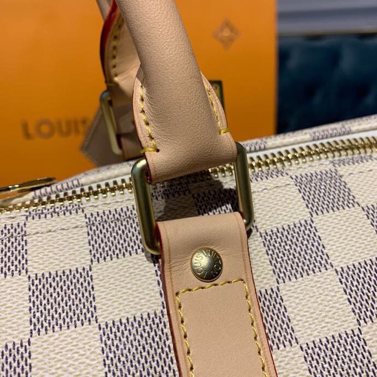 Louis Vuitton Keepall Bandoulire 55cm Damier Azur Canvas Spring/Summer Collection N41429 Azur - Image 14