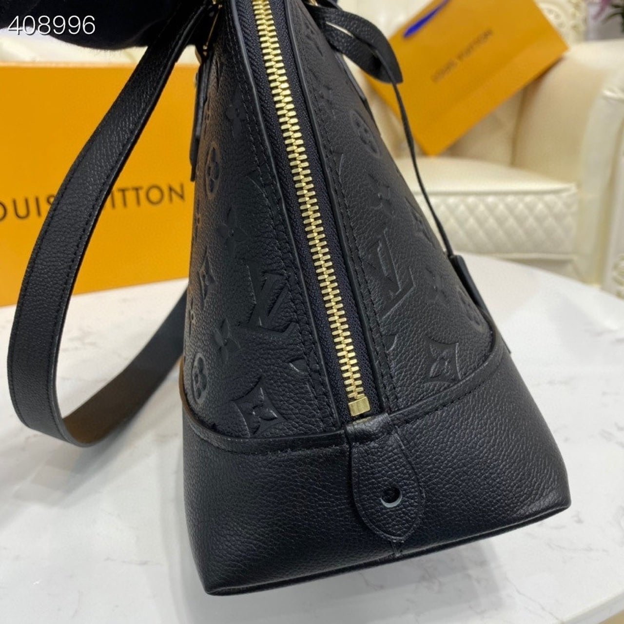 Louis Vuitton Neo Alma Bag 34cm Monogram Empreinte Canvas Spring/Summer Collection M44832, Black - Image 5