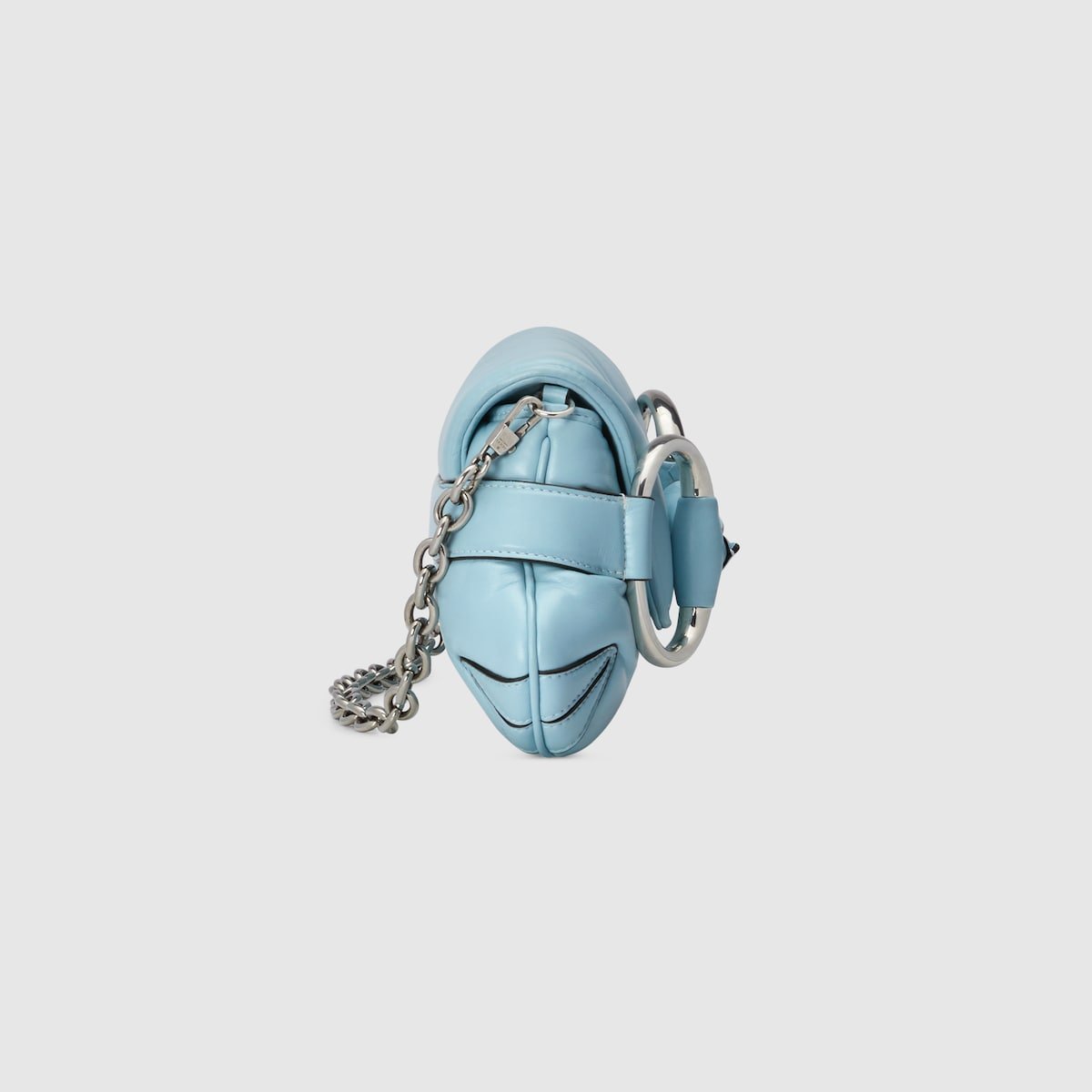 Gucci Horsebit Chain Medium Shoulder Bag Light Blue For Women 15 Inches/ 38 Cm - Image 5