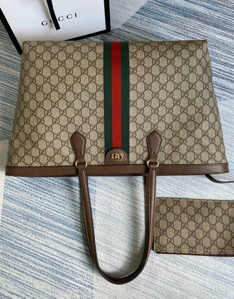Gucci Ophidia GG Medium Tote Bag Beige For Women 15in/38cm - Image 4